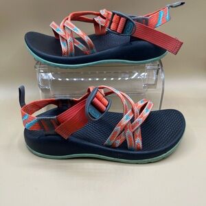 Chaco youth, Sandals - Coral and Teal